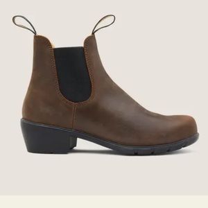 Blundstone Antique Brown Leather Heeled Boots, Women’s Style 1673 Sz. 6